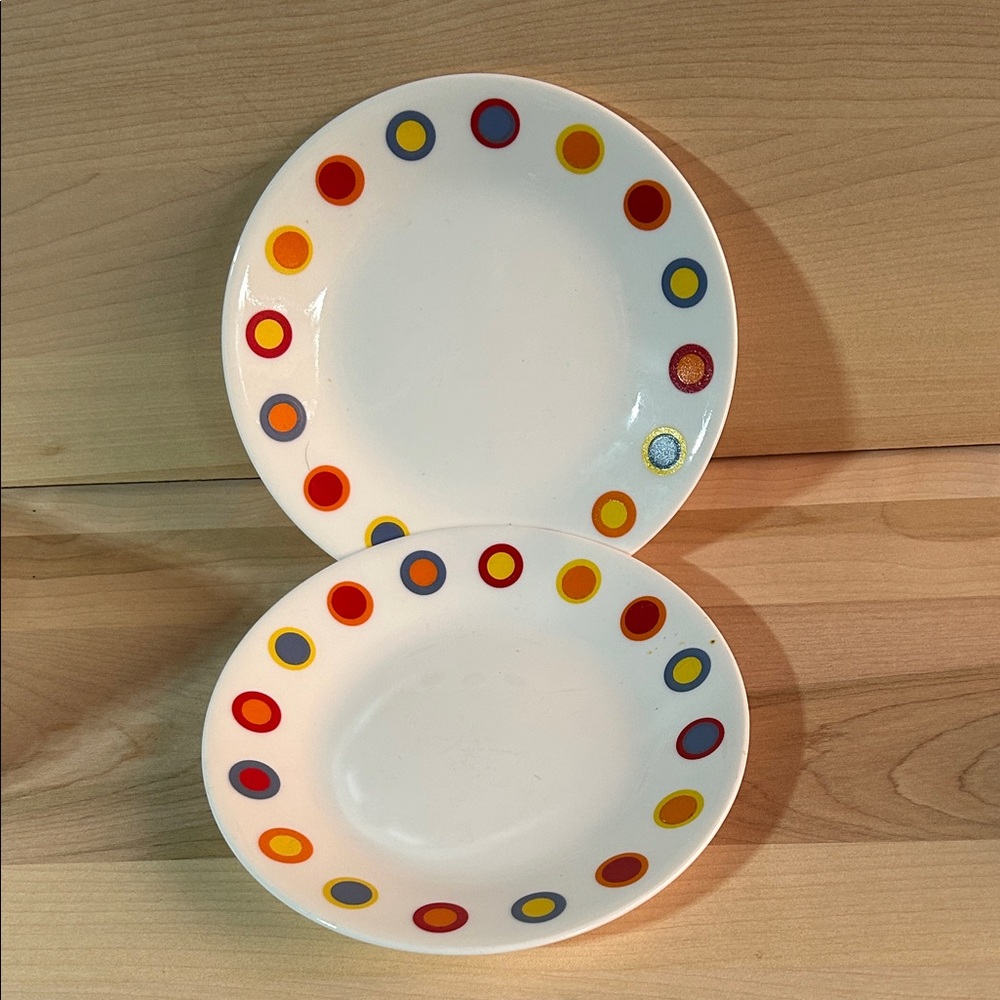 HOT DOTS by Corelle 6¾-Inch Bread & Butter Plate set of 2